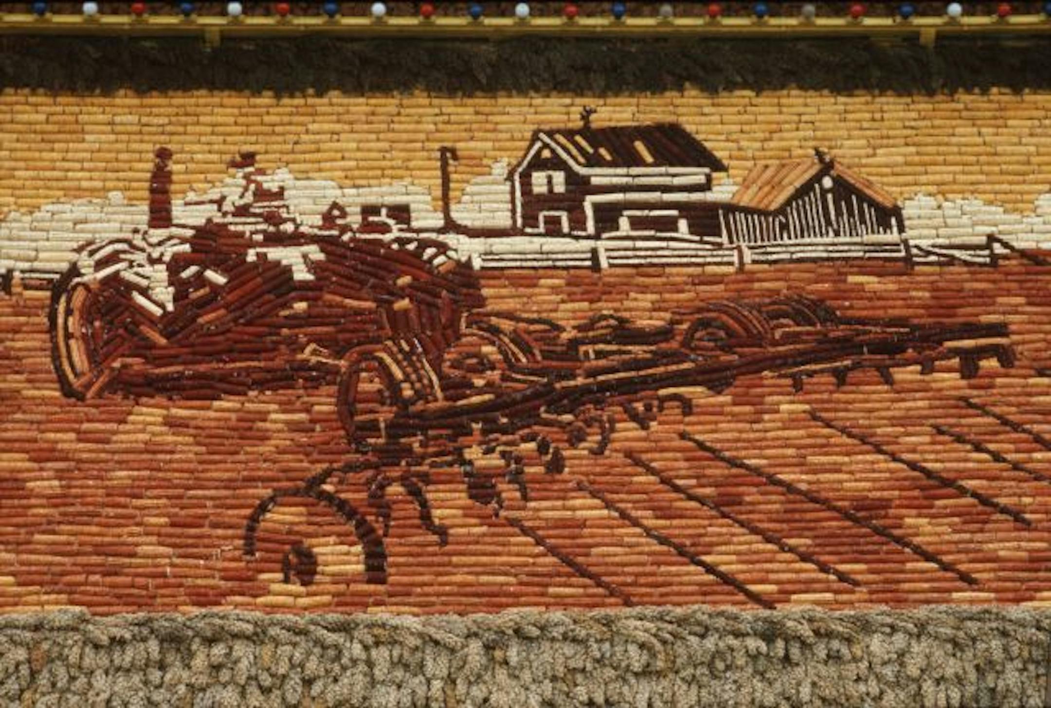 Shown is a detail from the Corn Palace in Mitchell, S.D., from1973.