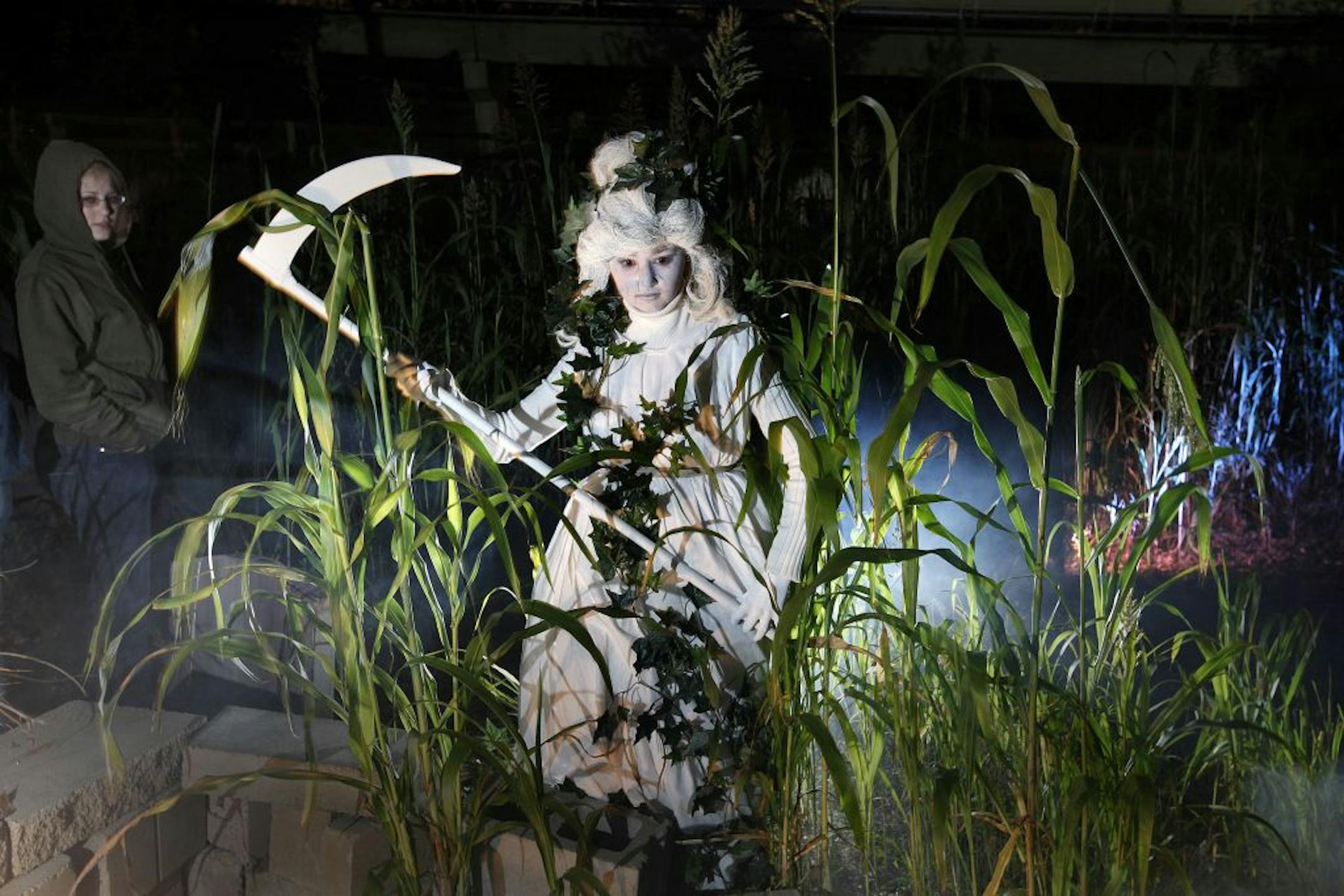 Through the "Haunted Hallow", you will encounter the strange, Statue Ashley hiding in the corn at Frightmares, Buck Hill" opened for its second season at the Burnsville ski hill. it's also one of the latest major Halloween attraction available in the south metro.