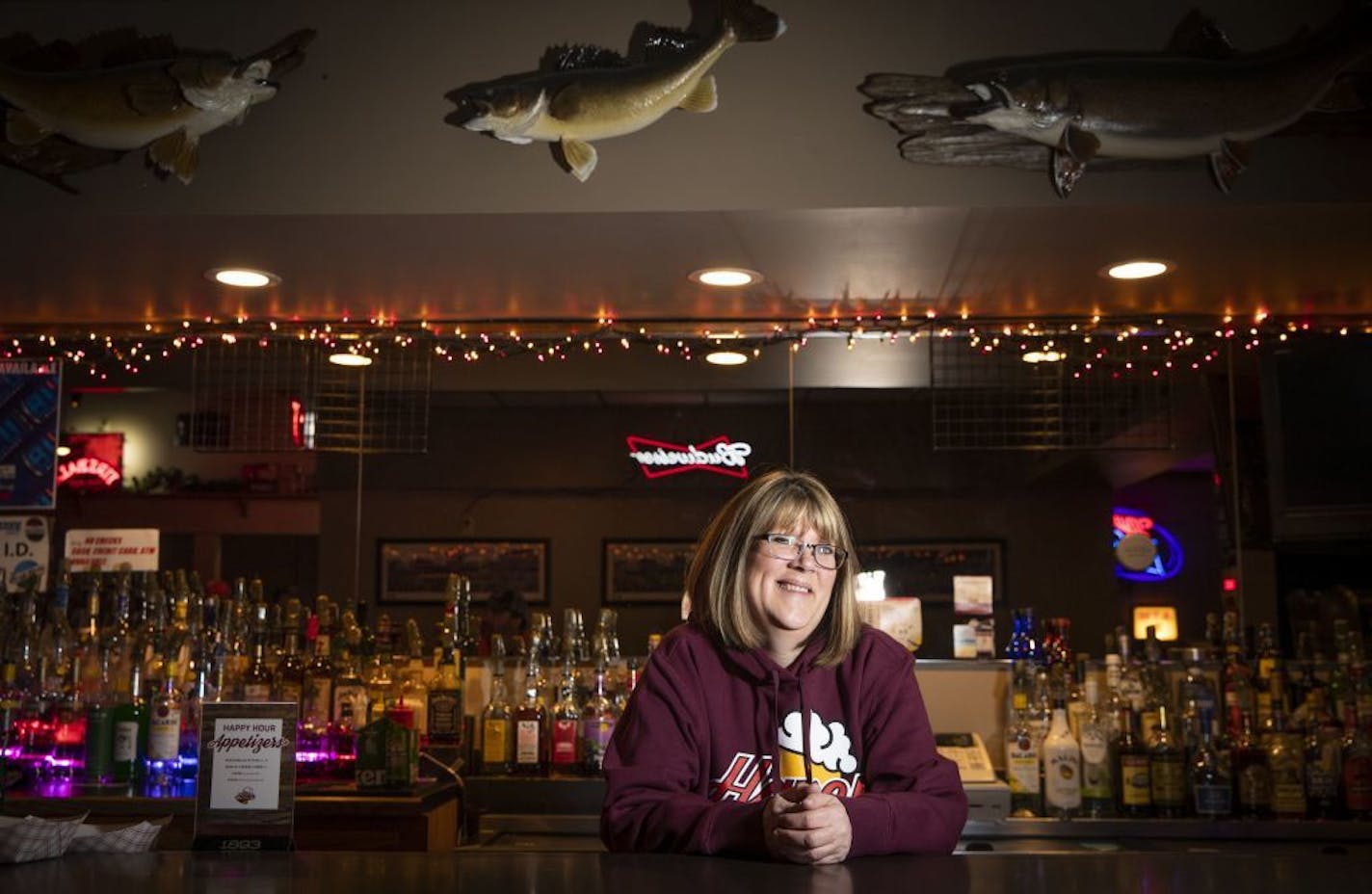 Toni Thuringer, co-owner of the Haven Bar in Babbitt, Minn., is among the local business owners supporting the mine. Her bar is right along the road that leads to the mine and has historically been a bar for local mine workers for many years.