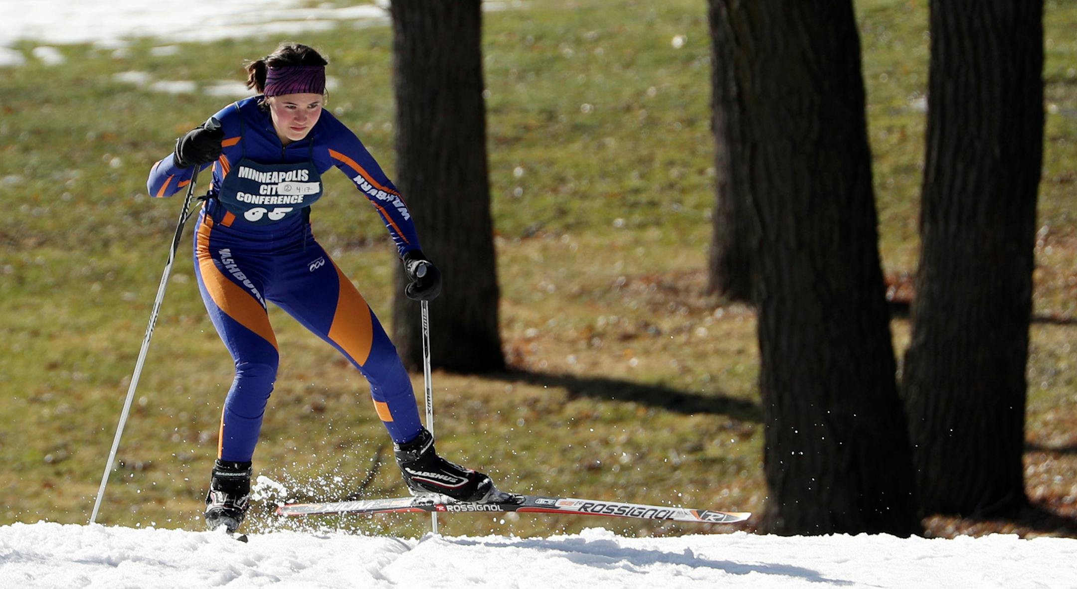 A young skier traversed the course at Thoedore Wirth Park as patches of grass from unseasonably warm weather can be seen. ] ANTHONY SOUFFLE &#x2022; anthony.souffle@startribune.com John Munger, Executive Director of the Loppet Foundation, held a press conference to discuss changes to the annual City of Lakes Loppet Ski Festival because of warm weather and a lack of snow Tuesday, Jan. 31, 2017 at Theodore Wirth Park in Minneapolis.