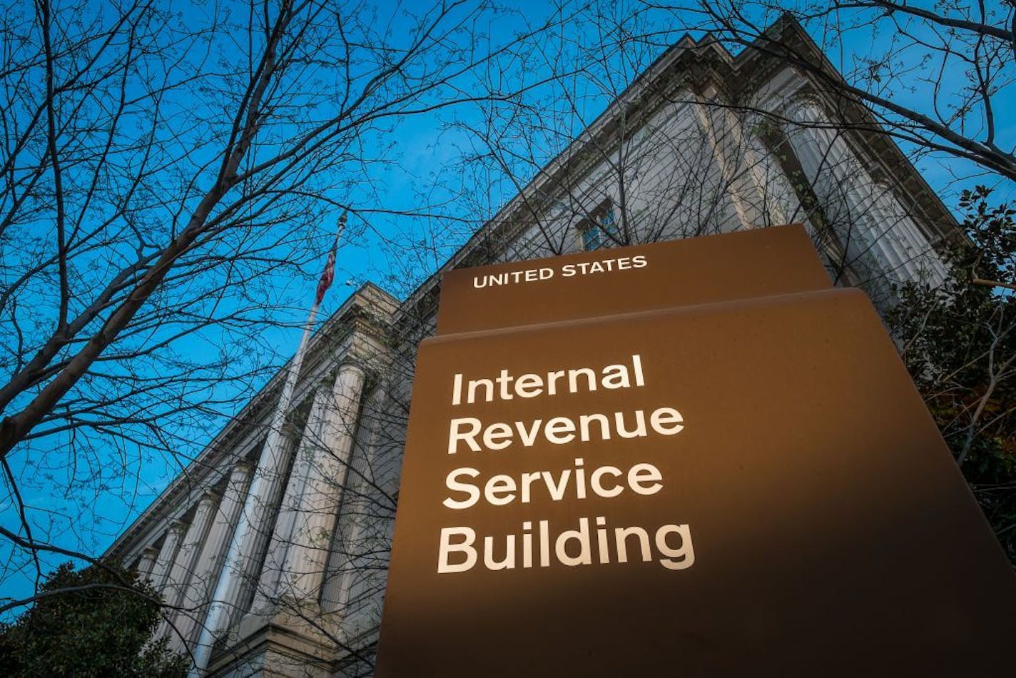 FILE -This April 13, 2014 file photo shows the headquarters of the Internal Revenue Service (IRS) in Washington. Tuesday, April 15, is the federal tax filing deadline for most Americans.