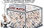 Sack cartoon: The Democratic campaign for the presidency