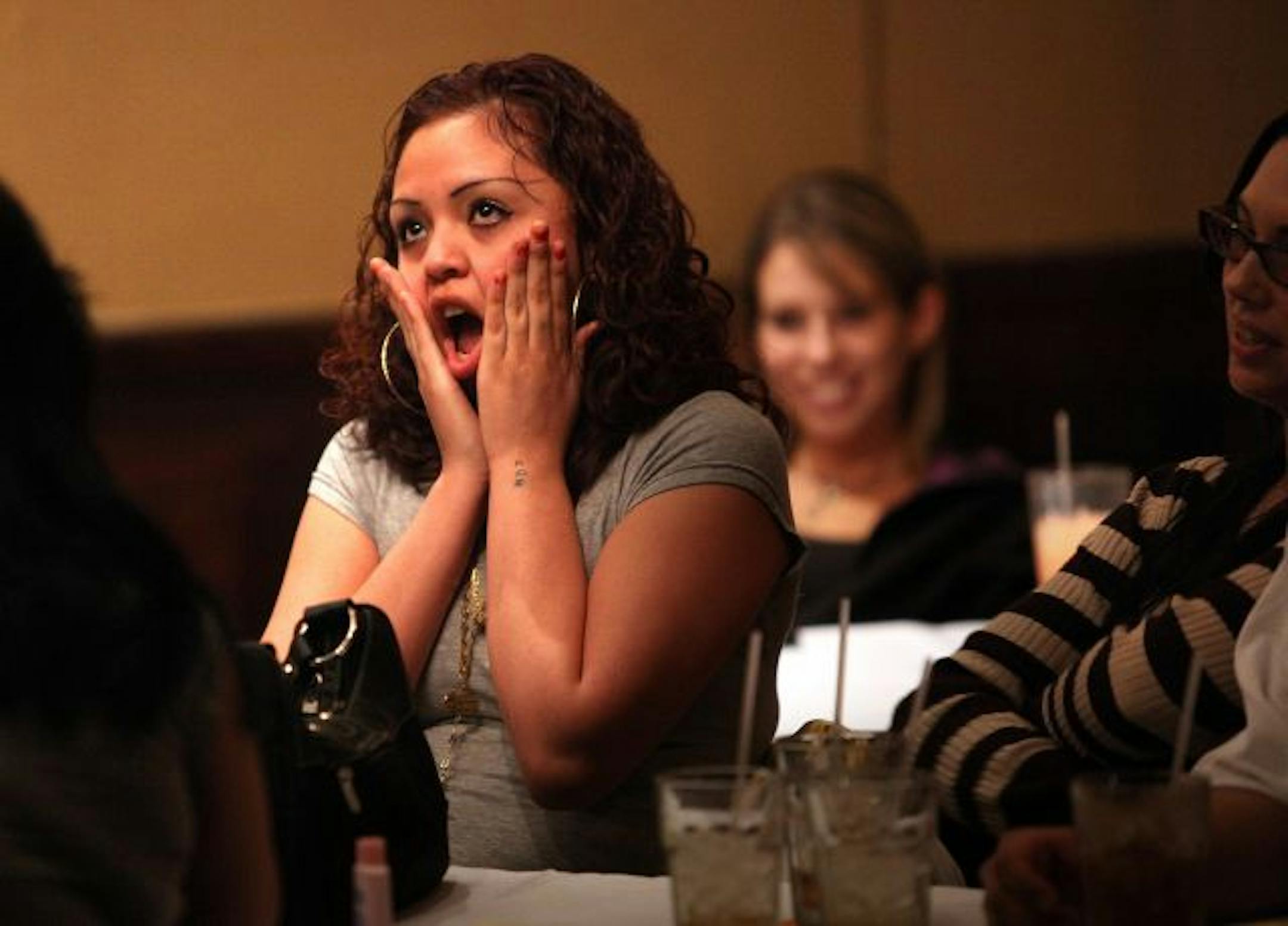 Summerraye Helfrich laughed so hard she had to rub her hurting jaw during the Pow Wow Comedy Jam in Burnsville.