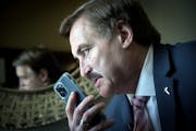 Mike Lindell, CEO of MyPillow, is photographed in Newport Beach, Calif., on Wednesday, Feb. 10, 2021. ]
