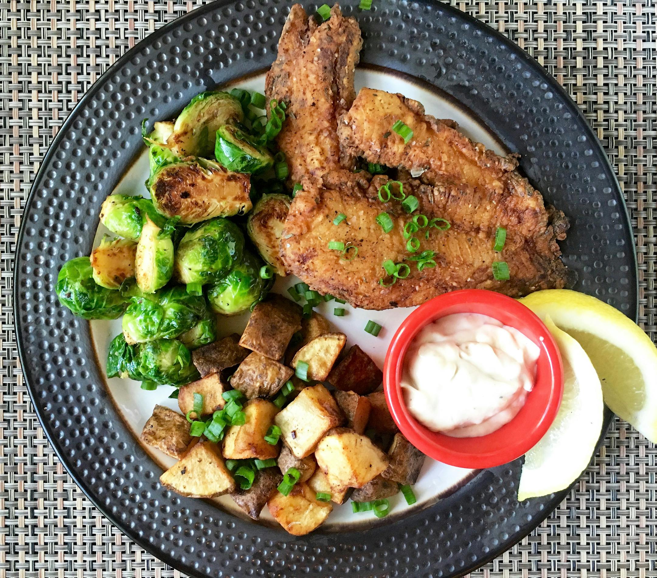 Crappie cooked to a golden brown exudes flavor if fried in the same cast iron skillet used to prepare bacon, potatoes and onions.