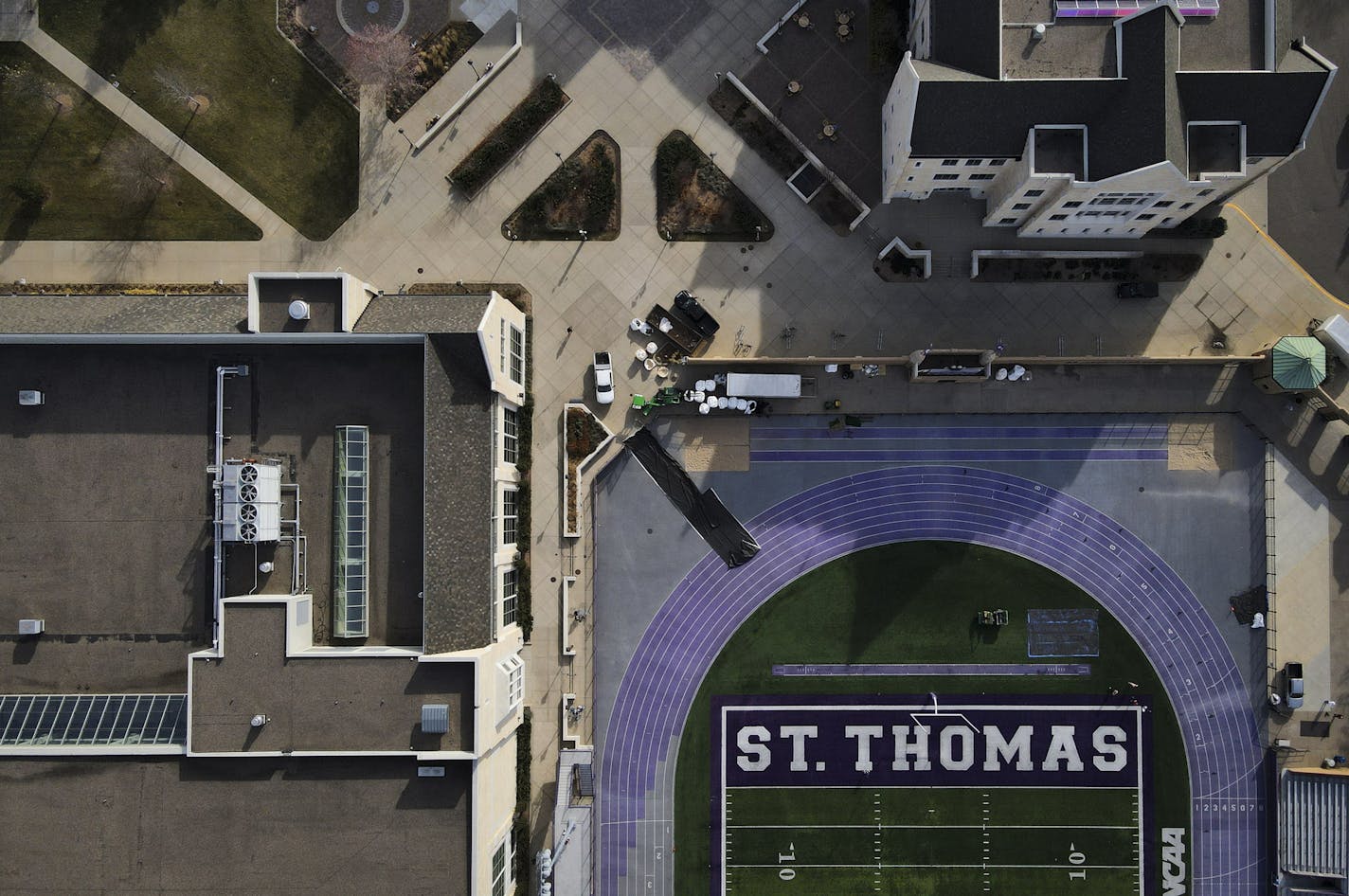 O'Shaughnessy Stadium was photographed at the University of St. Thomas' St. Paul campus on Friday, Nov. 6, 2020. ] AARON LAVINSKY • aaron.lavinsky@startribune.com Nov. 11 is first signing day in which athletes will commit to St. Thomas as a DI institution.