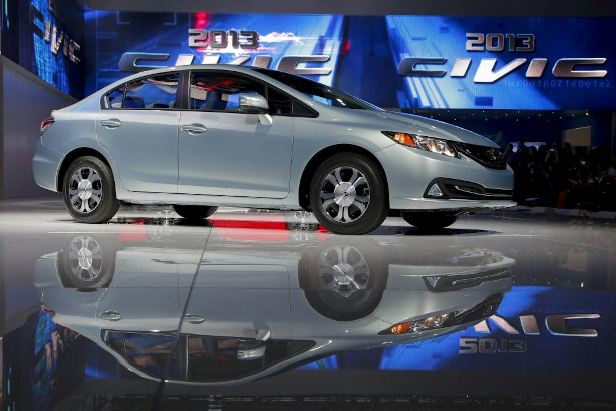 The 2013 Honda Civic was introduced Thursday at the Los Angeles Auto Show, which opens to the public on Friday.