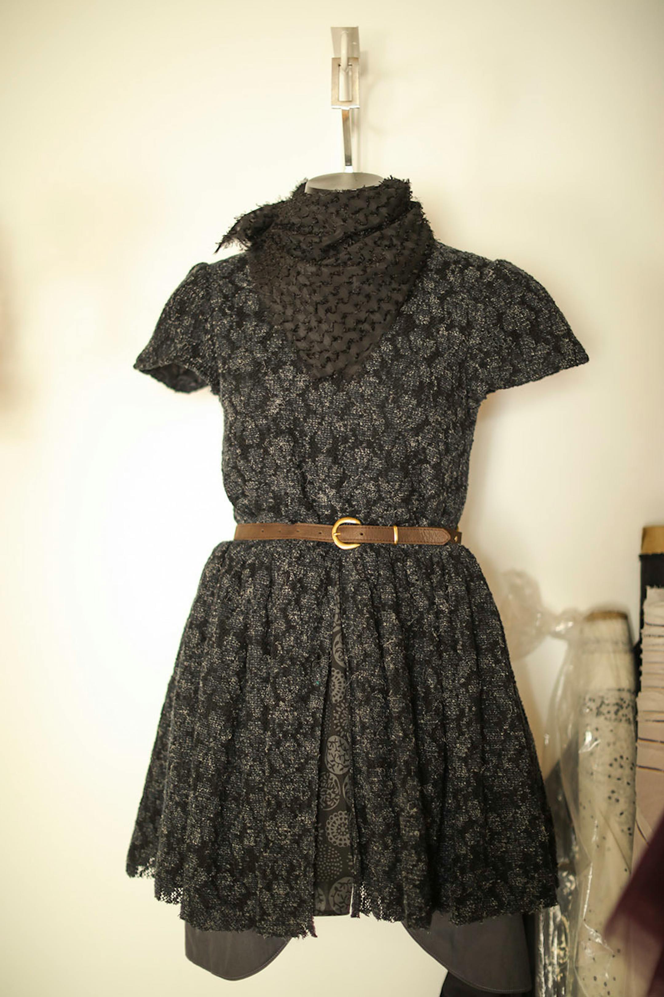 A dress by Minneapolis designer Samantha Rei on display in her Minneapolis studio.