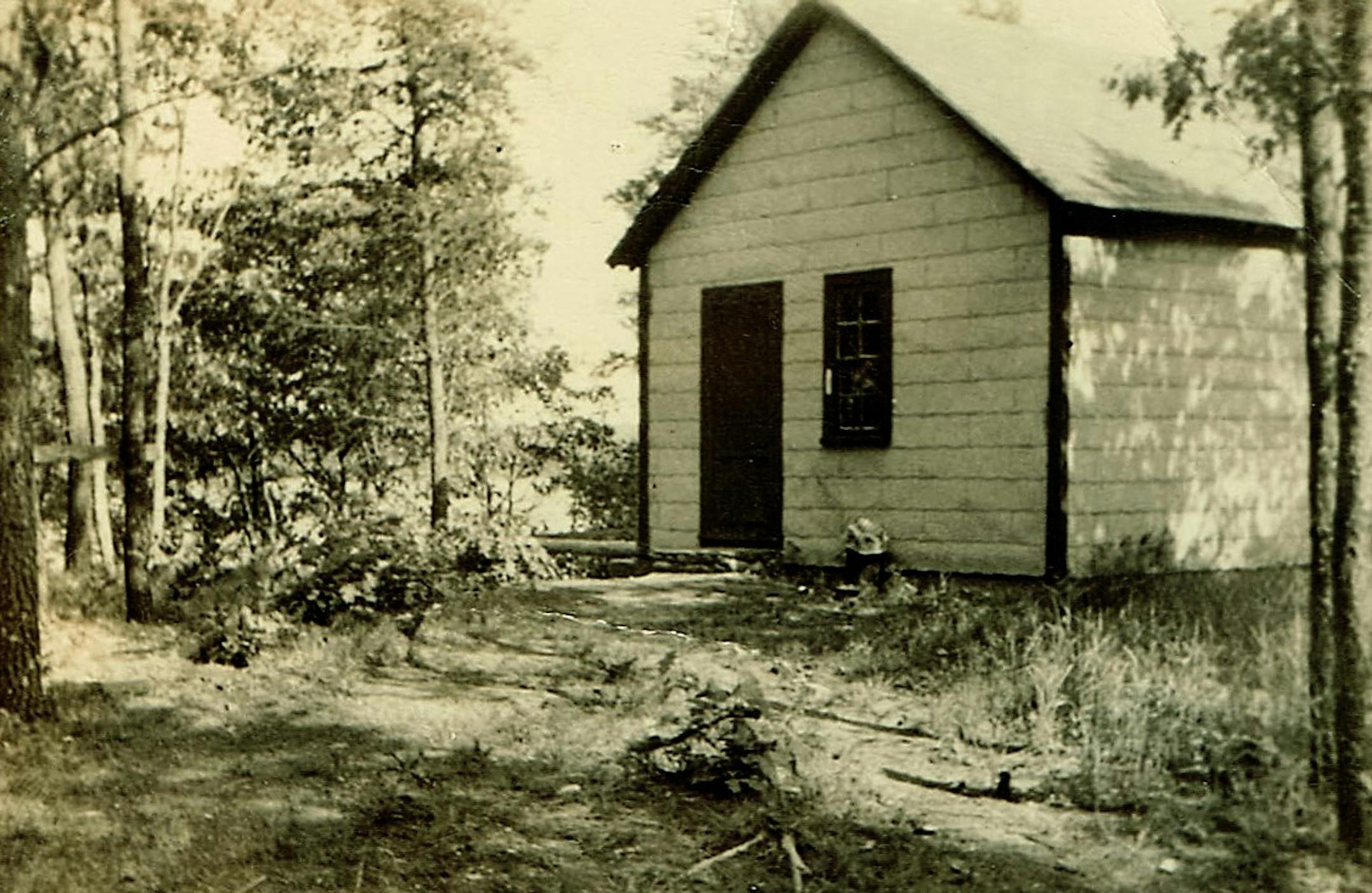 Hankins cabin started with "moonshine cabin."