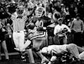 Frank Jacobs of Minnesota caught a touchdown pass midway through the third quarter in Minnesiota's 1981 upset of Ohio State.