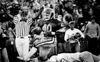 Frank Jacobs of Minnesota caught a touchdown pass midway through the third quarter in Minnesiota's 1981 upset of Ohio State.