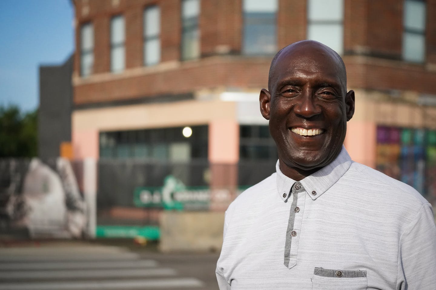 Pepe Willie stood for a portrait outside the Capri Theater, which is undergoing a major renovation, in Minneapolis. ] Shari L. Gross • shari.gross@startribune.com Photo shoot with Pepe Willie, who helped put together Prince's first professional concert at the Capri Theater and is author of new book about his six decades in music biz, including his years w Prince, Little Anthony & Imperials and others.