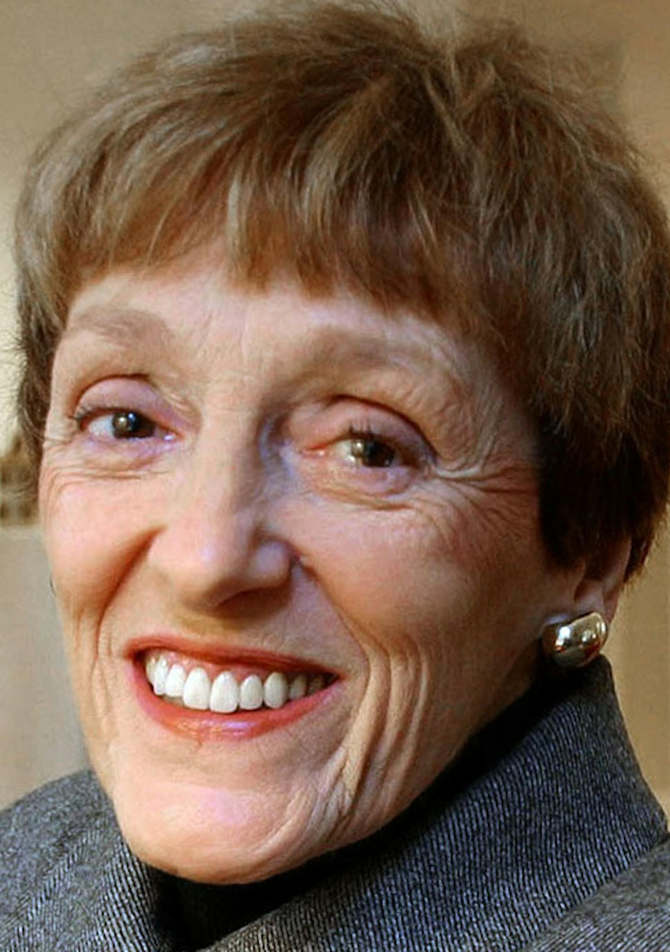 Joan Mondale, the wife of former vice president Walter Mondale, is seen at her home in Minneapolis in this Oct. 30, 2002, file photo. Joan died Monday afternoon on Feb. 3, 2014, surrounded by her husband, sons and family members. (Brian Peterson/Minneapolis Star Tribune/MCT) ORG XMIT: 1148641 ORG XMIT: MIN1402031807100847 ORG XMIT: MIN1402061743410588