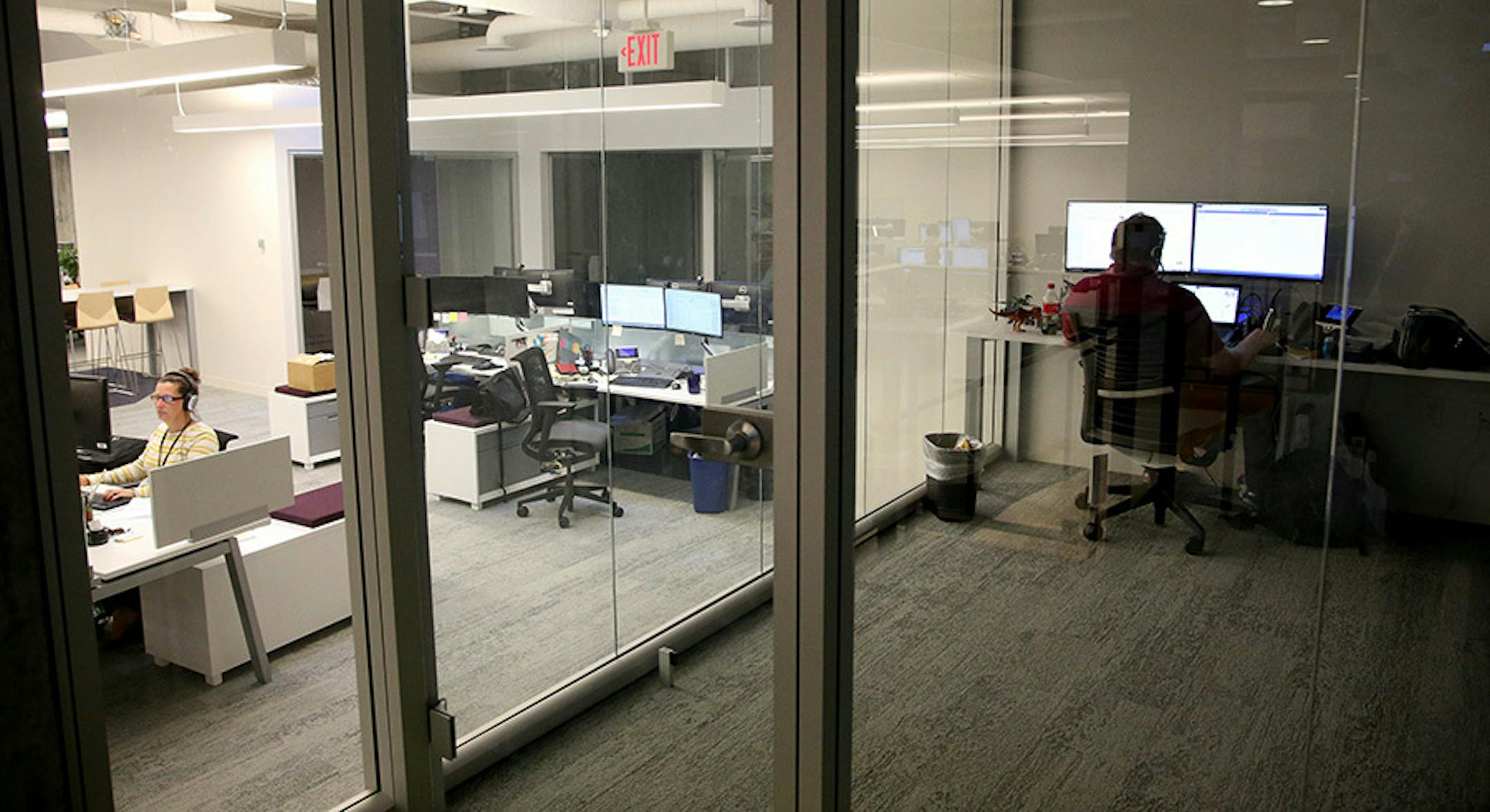 Very few places are enclosed on the newly redesigned fourth floor.