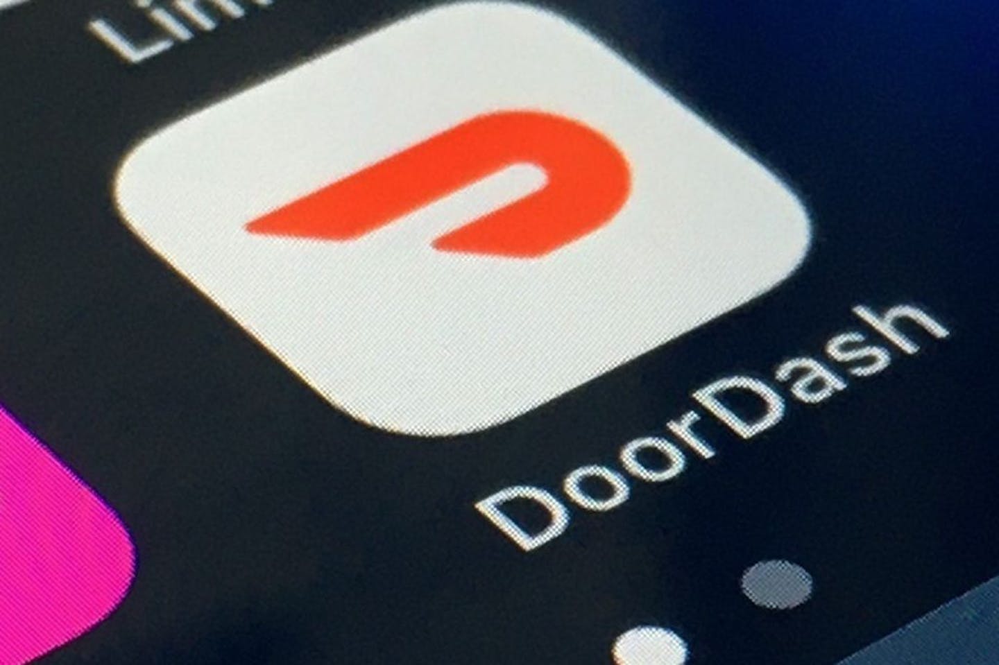 FILE - The DoorDash app is shown on a smartphone on Feb. 27, 2020, in New York.