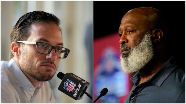 The Dolphins’ Mike McDaniel (left) and the Texans’ Lovie Smith were the only two minority hires for the nine NFL head coaching openings after the 