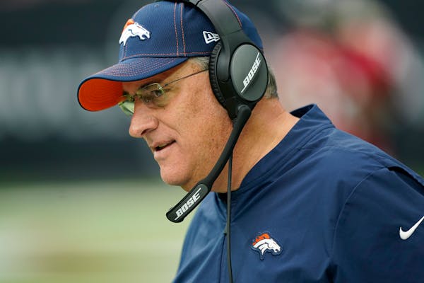 Denver Broncos head coach Vic Fangio during the first half of an NFL football game against the Houston Texans Sunday, Dec. 8, 2019, in Houston. (AP Ph