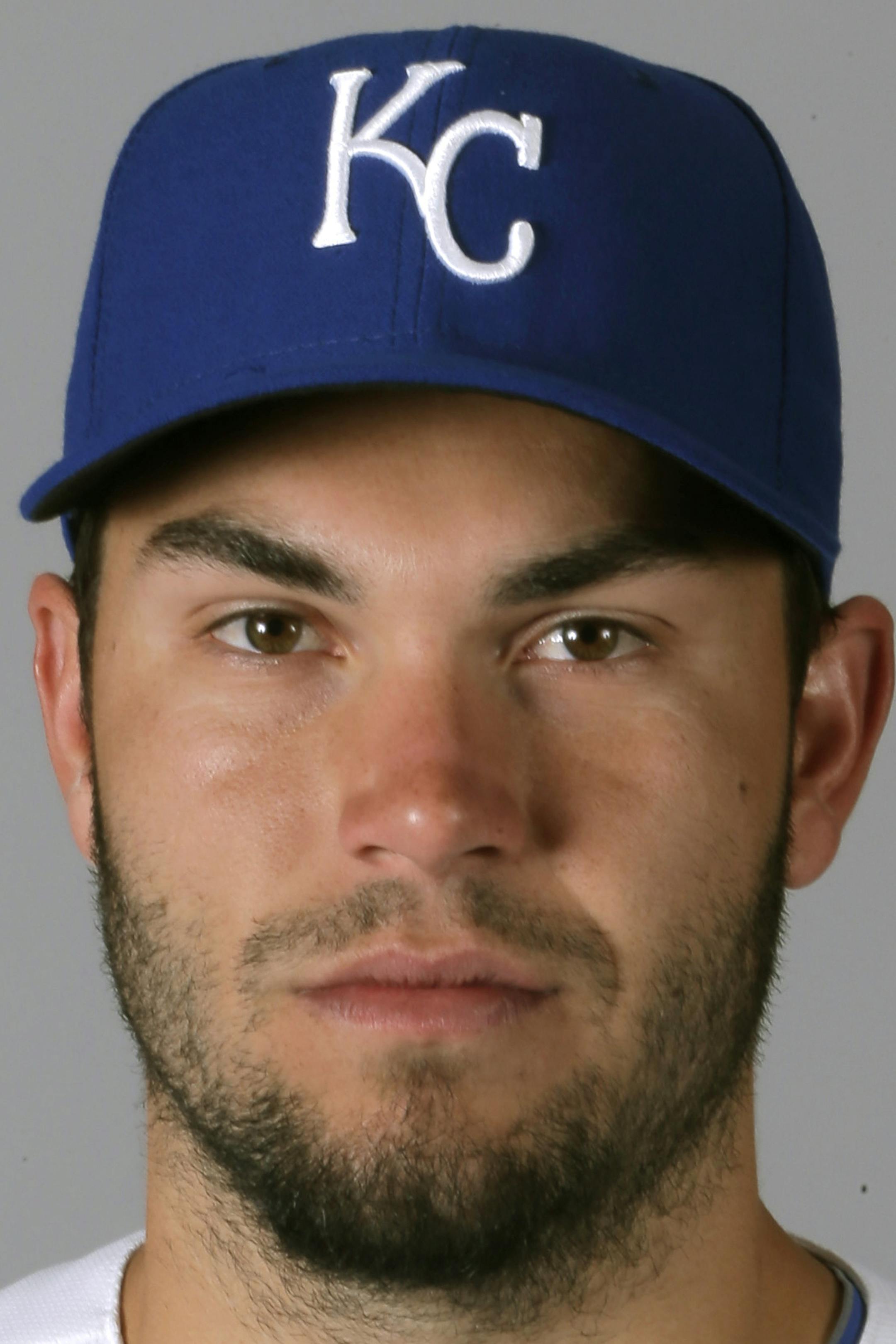 This is a 2013 photo of Eric Hosmer of the Kansas City Royals baseball team. This image reflects the Kansas City Royals active roster as of Feb. 21, 2013 when this image was taken in Surprise, Ariz. (AP Photo/Charlie Riedel) ORG XMIT: OTKCR