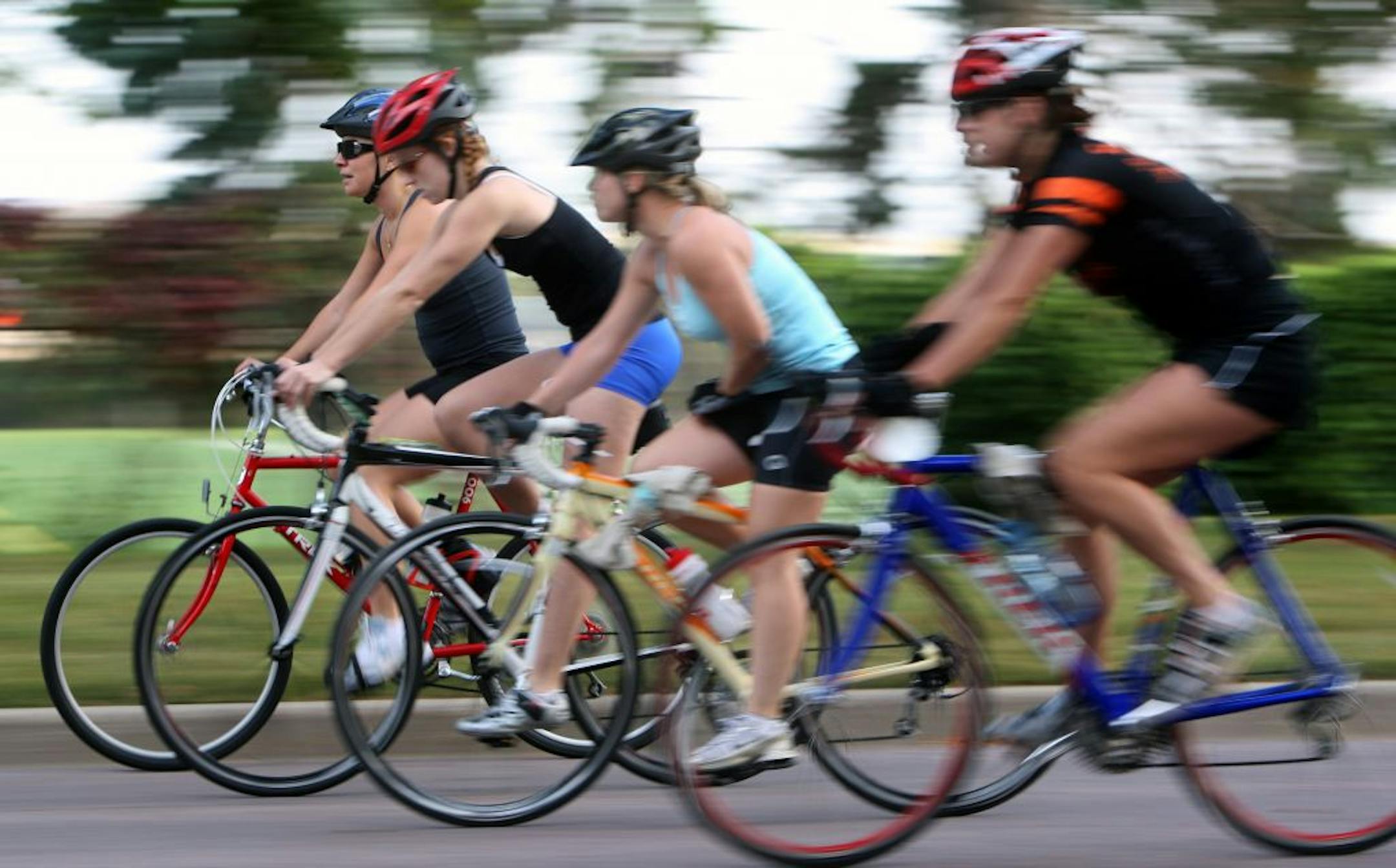 Bike safety experts recommend wearing a helmet and making sure it fits properly.
