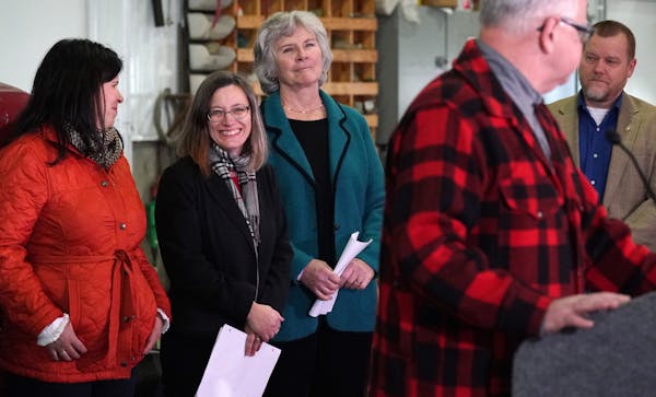 Sarah Strommen, currently an assistant commissioner at the Department of Natural Resources, smiled as Gov.-elect Tim Walz announced she will lead the 