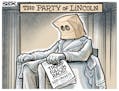 Sack cartoon: The party of Lincoln