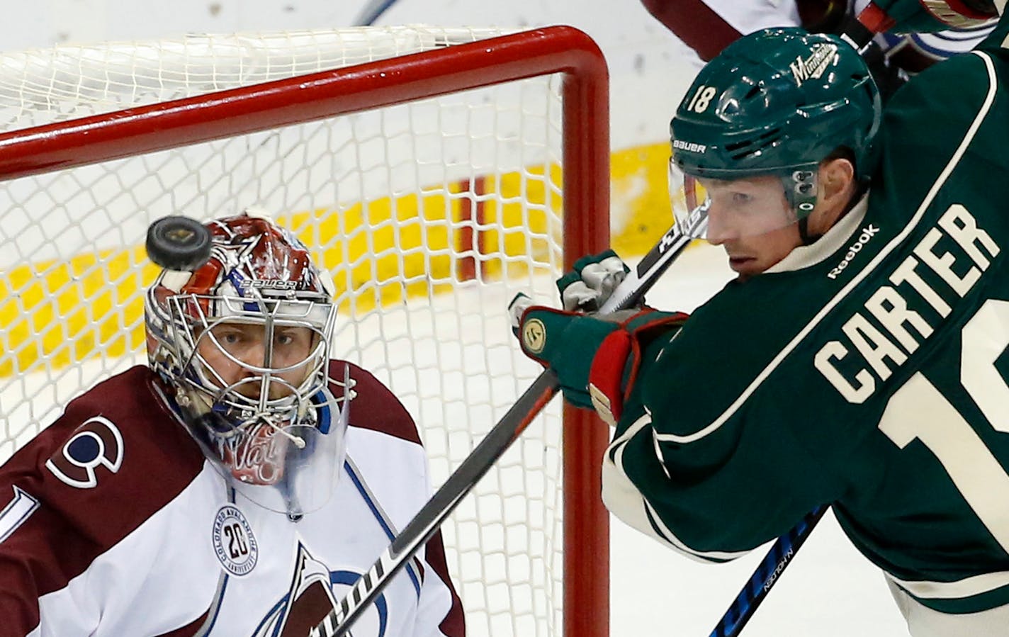 NHL veteran winger Ryan Carter, four months after surgery to repair a torn labrum in his right shoulder, will be attempting a comeback with the Wild, sources tell the Star Tribune (2015 photo).