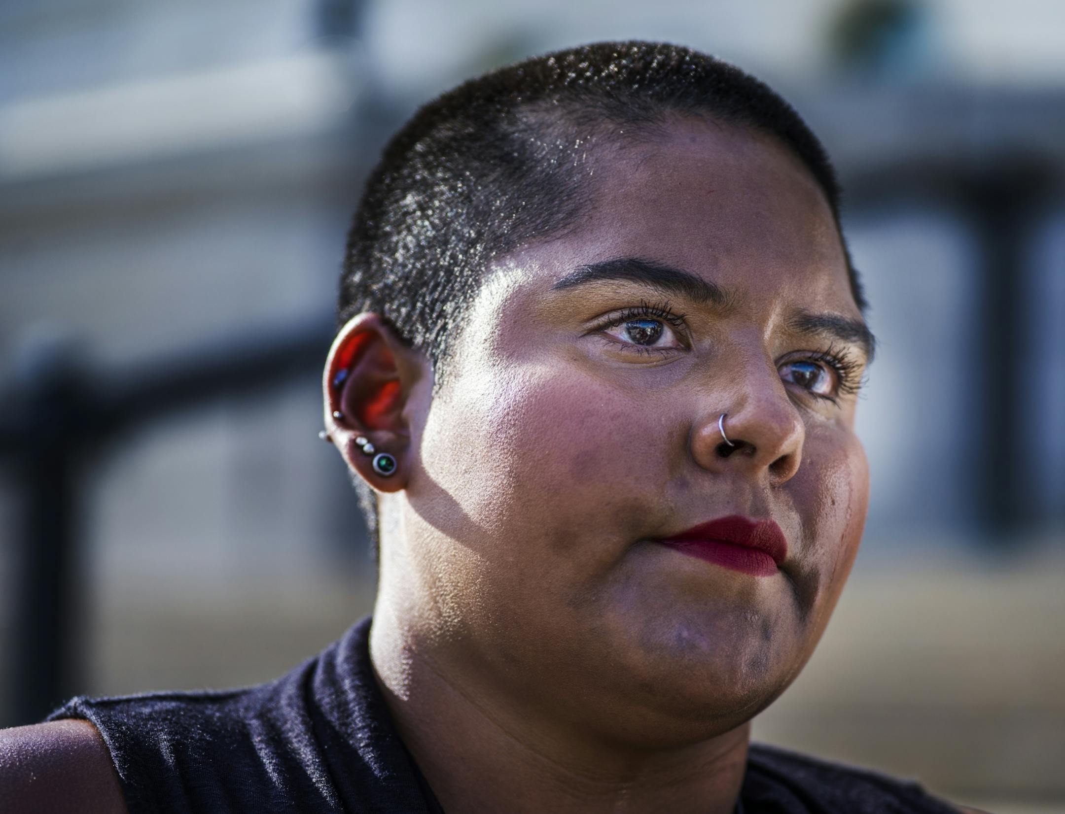 Leah Bartsch gathered herself after recounting her experience of being sexually assaulted.