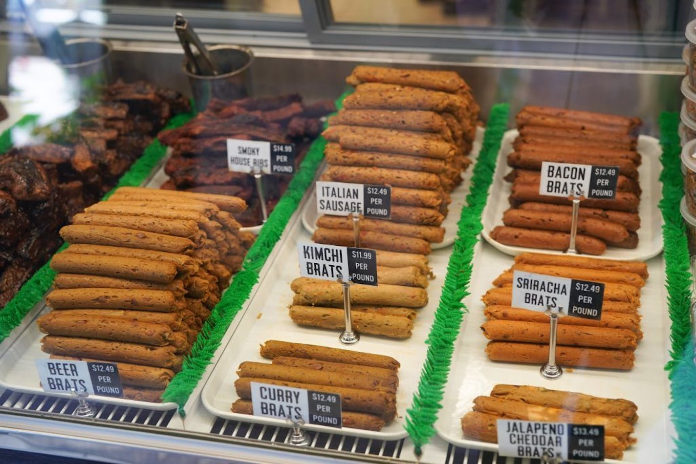 Non-meat Herbivorous Butcher products in the Minneapolis store.