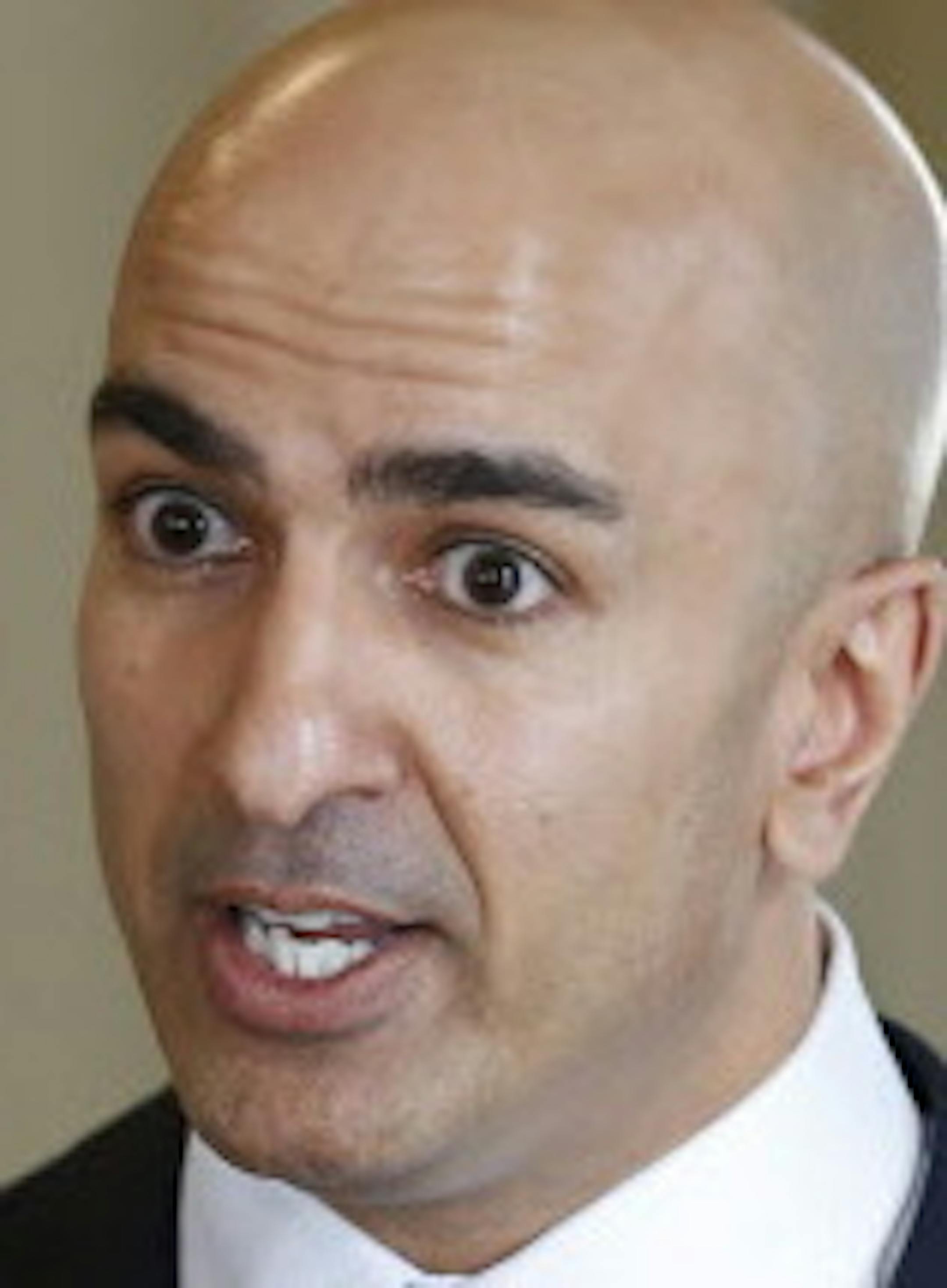 Republican candidate for governor, Neel Kashkari, speaks at the Sacramento Press Club in Sacramento, Calif., Thursday March 6, 2014. Kashkari is blaming Gov. Jerry Brown for Californiaís decline over the last 34 years. (AP Photo/Rich Pedroncelli) ORG XMIT: CARP108