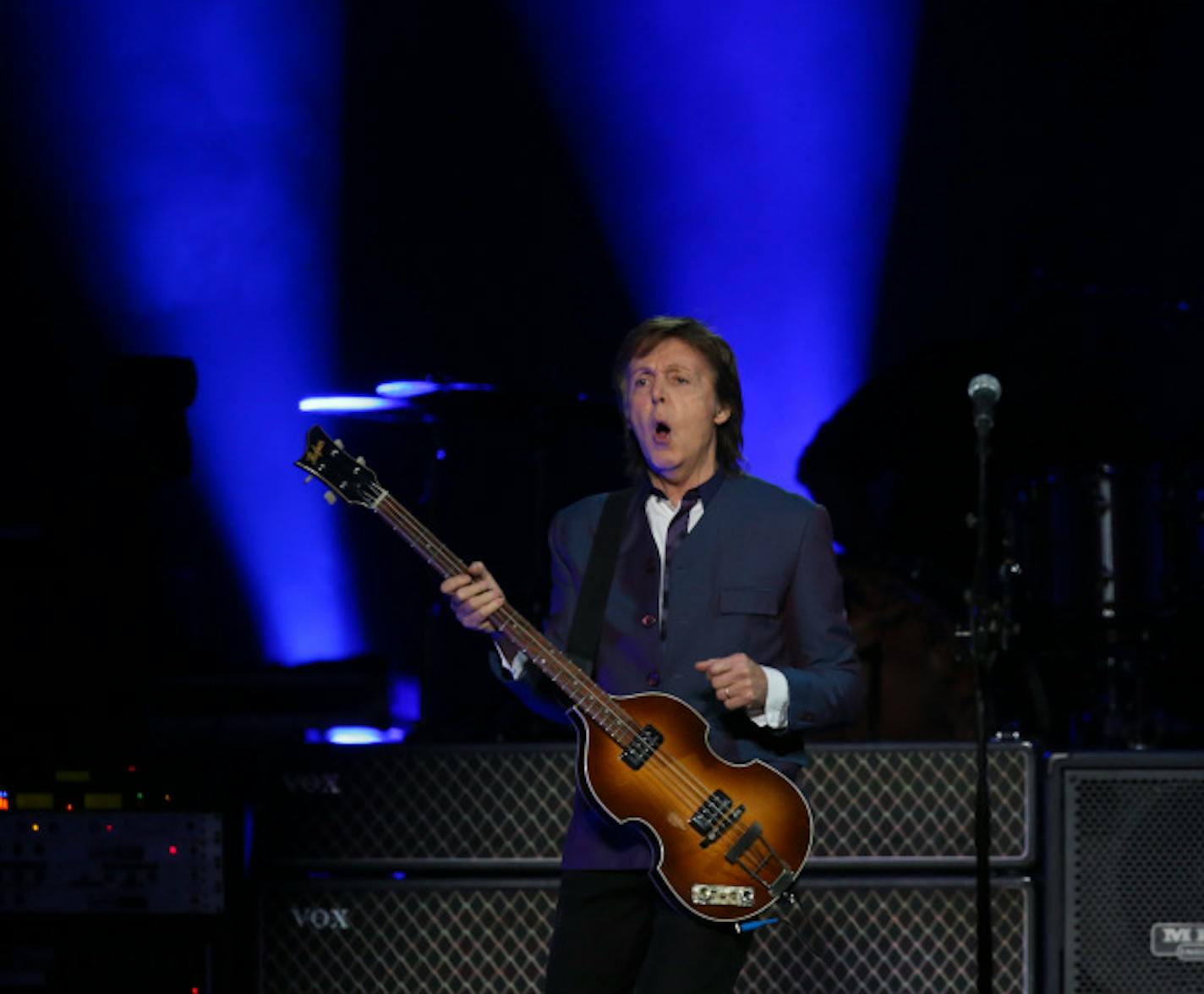 Paul McCartney kicked off a two-night stand Wednesday at Target Center. / Jeff Wheeler, Star Tribune