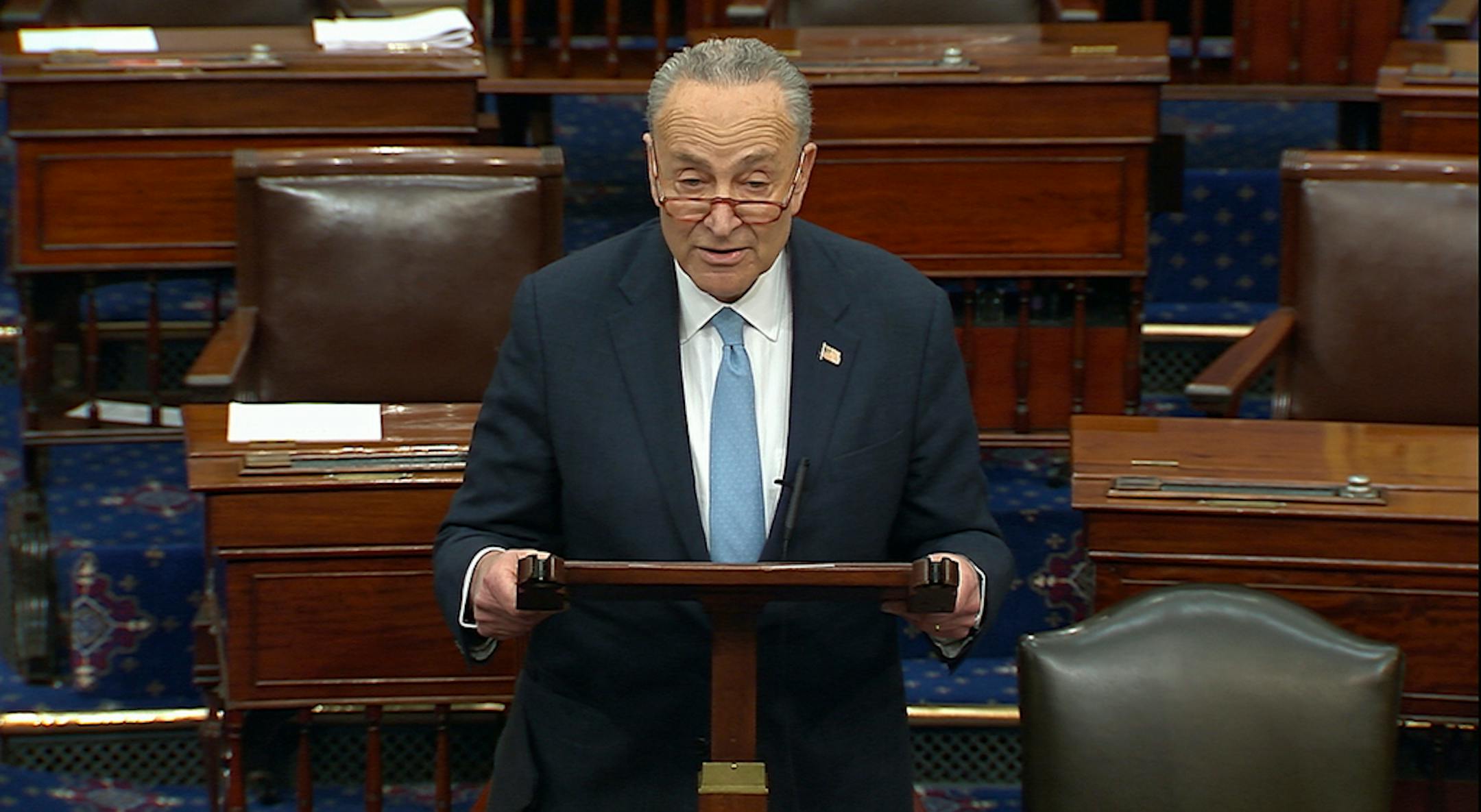 Senate Democratic leader Chuck Schumer of New York.