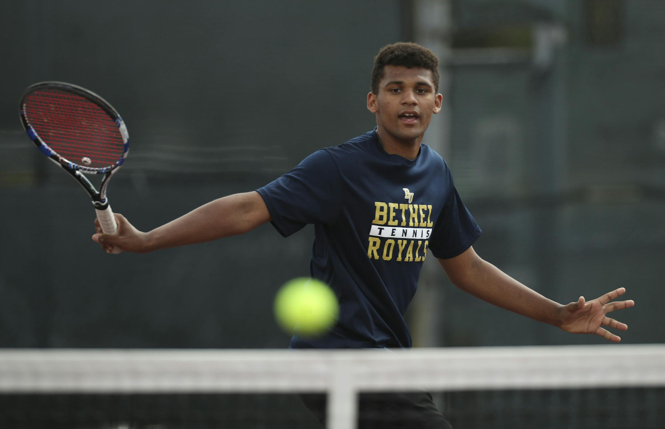 No. 1 singles player Tyler Creelman has earned the "beast" tag from opponents because of his overwhelming power.