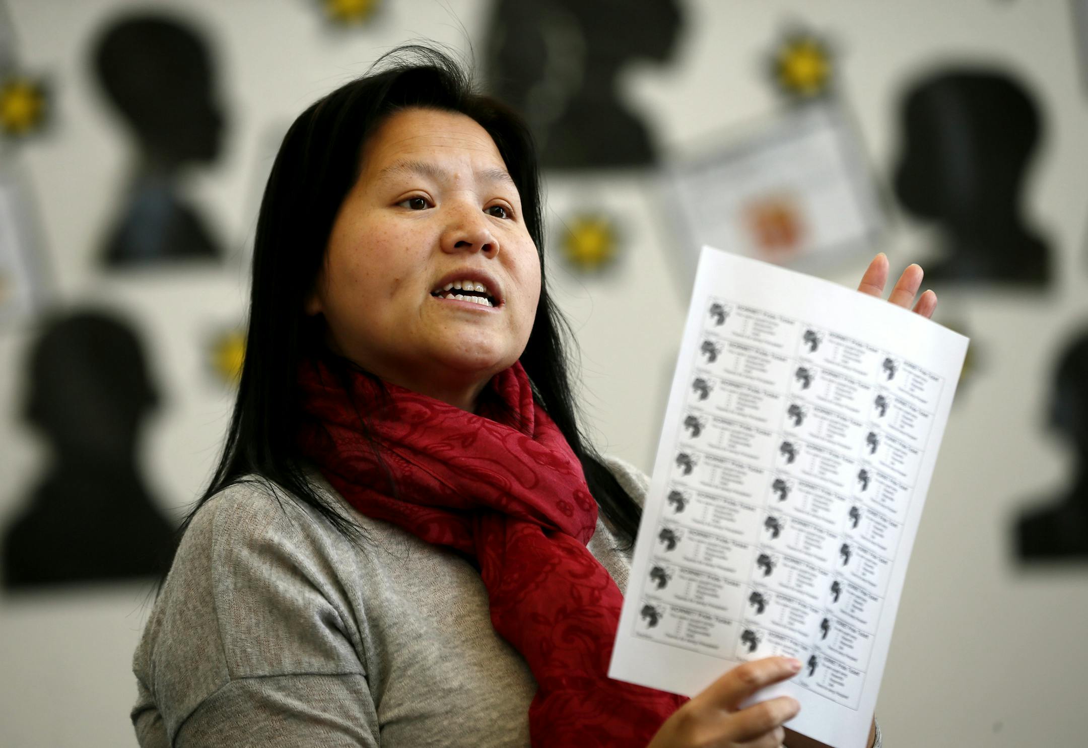Doua Vang an administrated intern talked about incentive ways of getting kids to behave on school buses during drivers training sessions held at Hazel Park Preparatory Academy Monday November 17, 2014. St. Paul, Minnesota.] Jerry Holt Jerry.holt@startribune.com