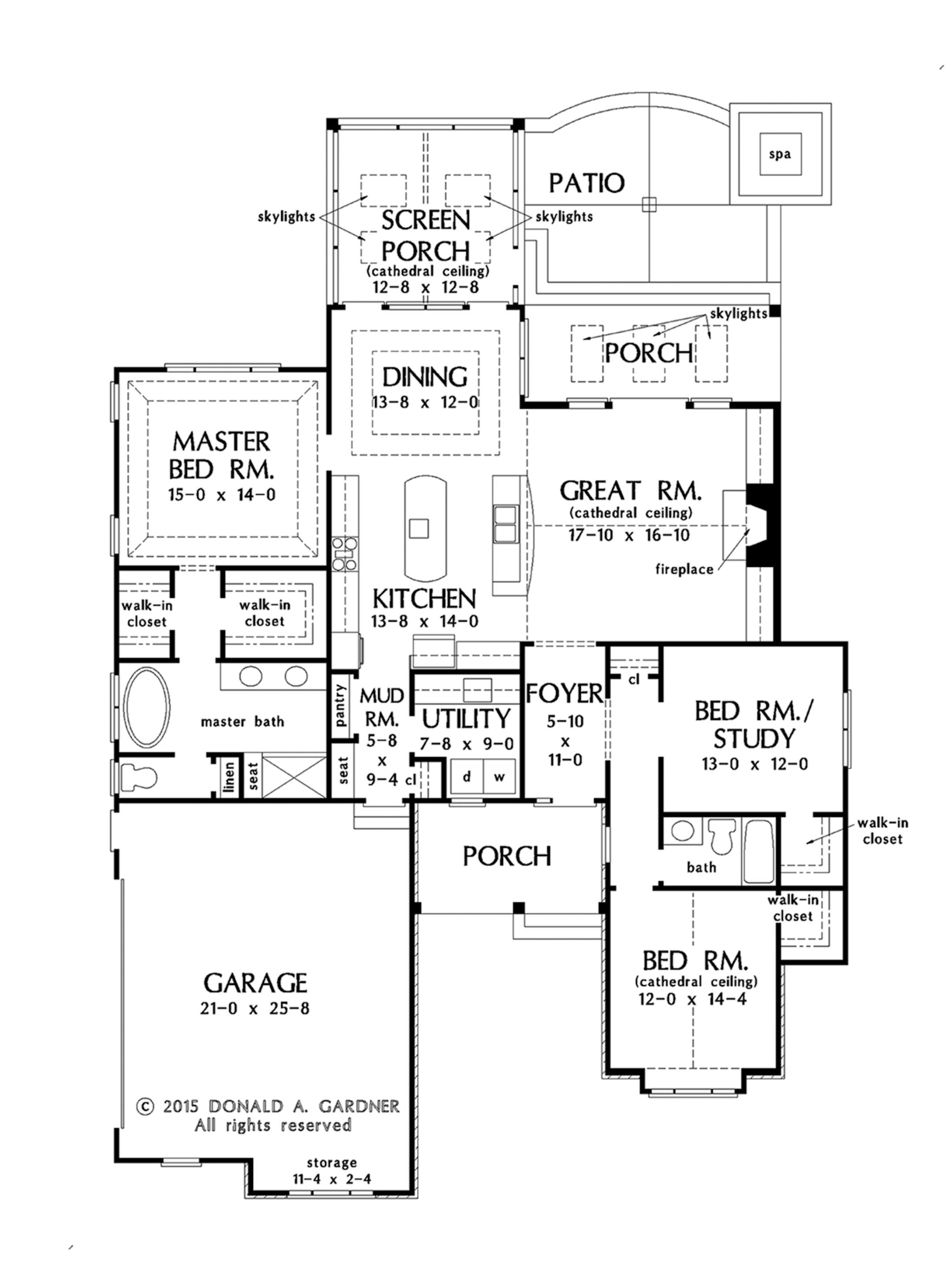 plan092417: Reinvented ranch features two kitchen islands