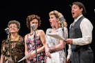 Susan Hofflander, Elizabeth Hawkinson, Liv Redpath and Phinehas Bynum in Leonard Bernstein's "Candide."