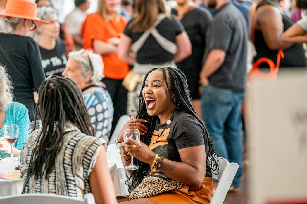 The Walker Art Center has tweaked its exhibition openings, throwing public parties on Thursday nights. Here, folks celebrated the opening of Kahlil Robert Irving's Archeology of the Present earlier this year.
