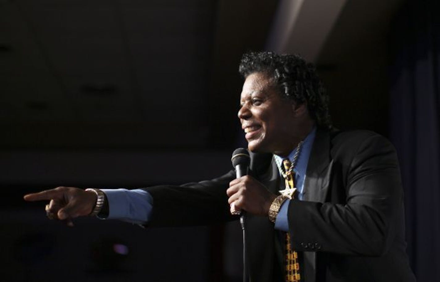 Fancy Ray McCloney performing during his set at the Holiday Inn in East St. Paul.