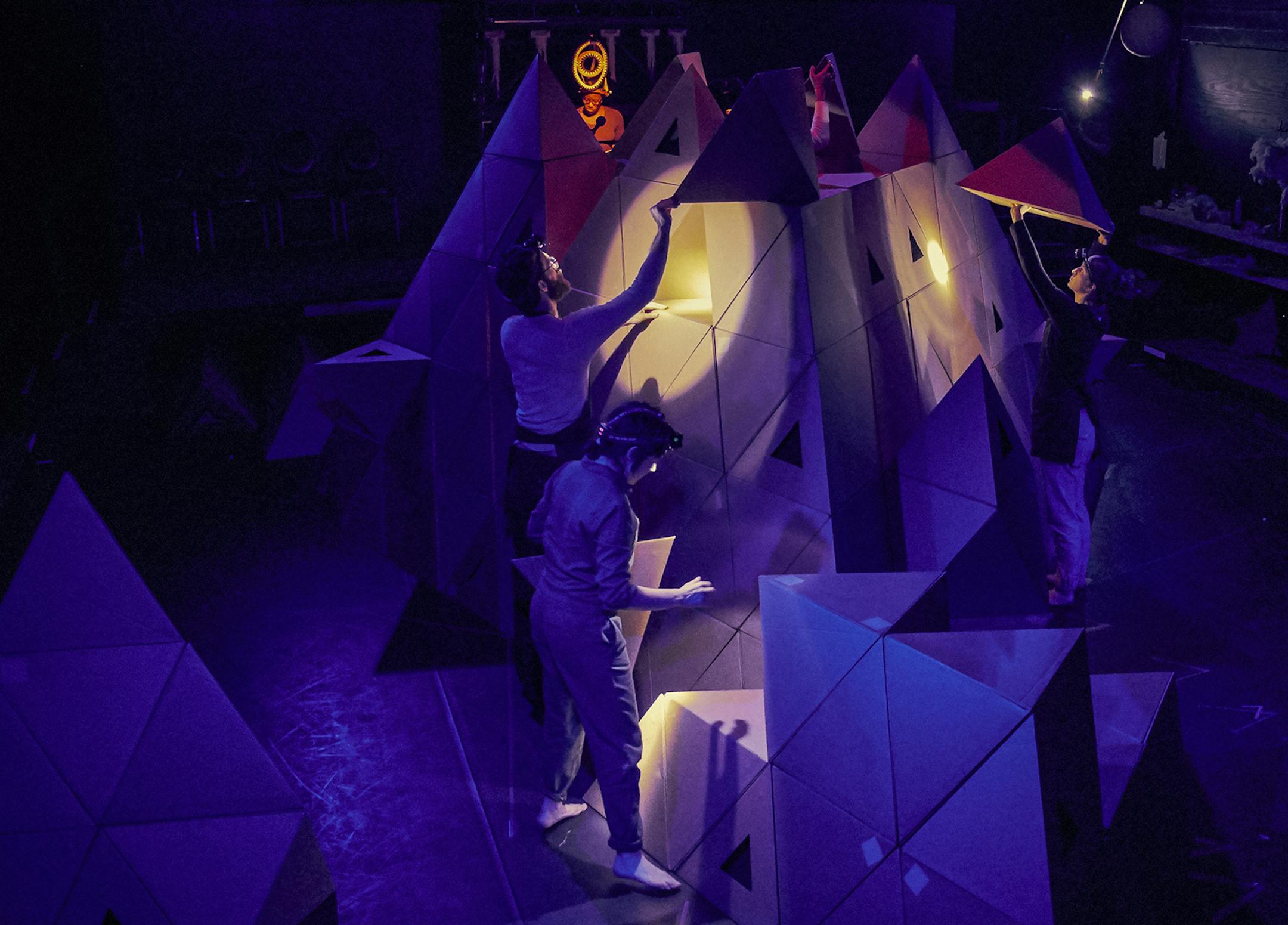 Rude Mechs workshop performance of "Not Every Mountain." Photo credit: Bret Brookshire