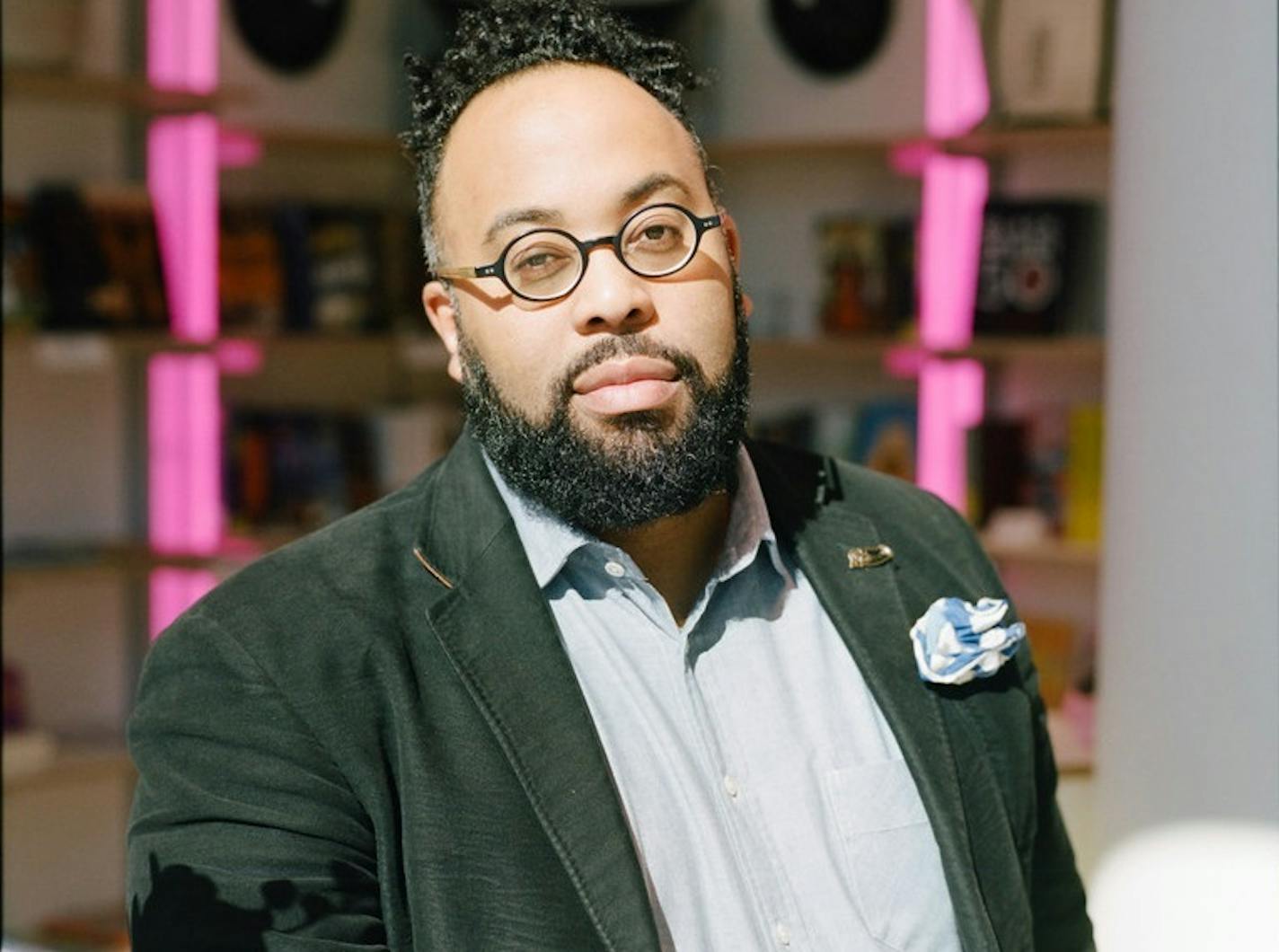 Kevin Young at the Schomburg Center for Research in Black Culture in New York, Oct. 18, 2017. Young, the poetry editor of The New Yorker, tracks the progression of hoaxes through the ages in his new book, Bunk. (Brad Ogbonna/The New York Times)