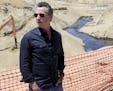 Gov. Gavin Newsom on Wednesday, July 24, 2019 tours the Chevron oil field west of Bakersfield where a spill of more than 800,000 gallons flowed into a