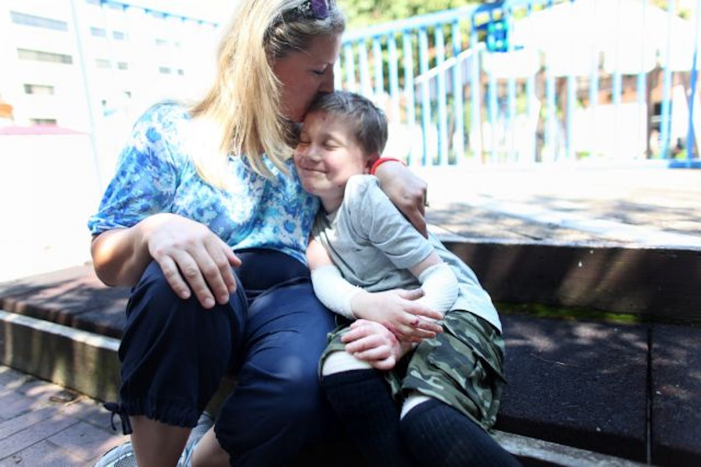 Thanks to the U's treatment, Krista Boyd no longer has to rush to bandage her son Keric after he falls or keep him from doing usual kid activities.