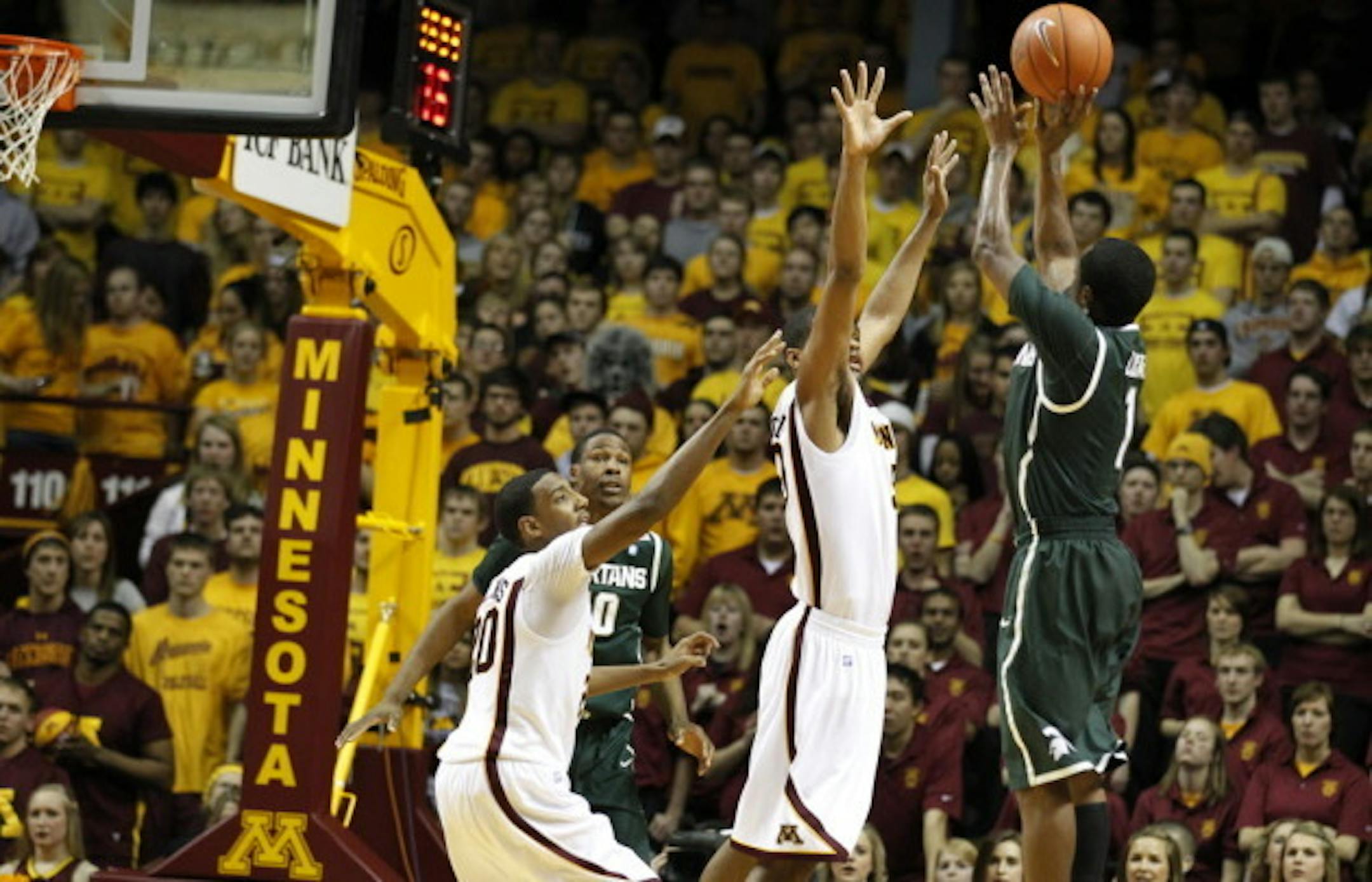 Just like with Bemidji State, the Gophers stuggled to defend the three-point shot against Augustana