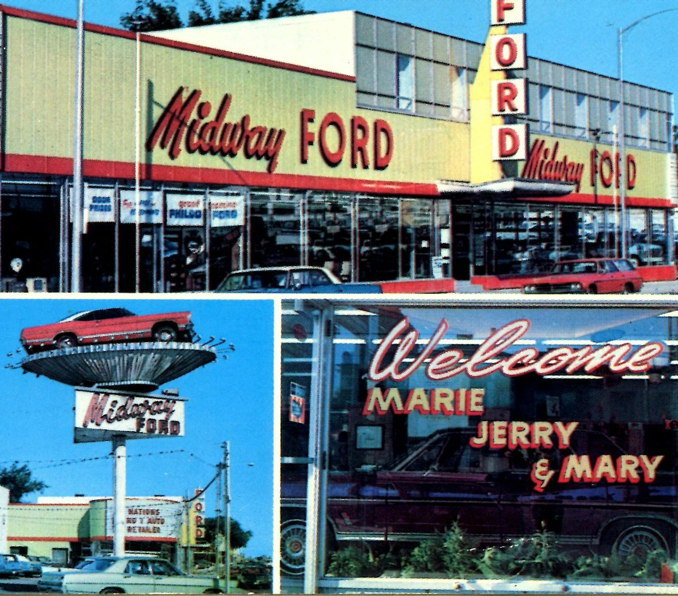 A 1960s shot of the former Midway Ford complex on University Avenue in St. Paul.