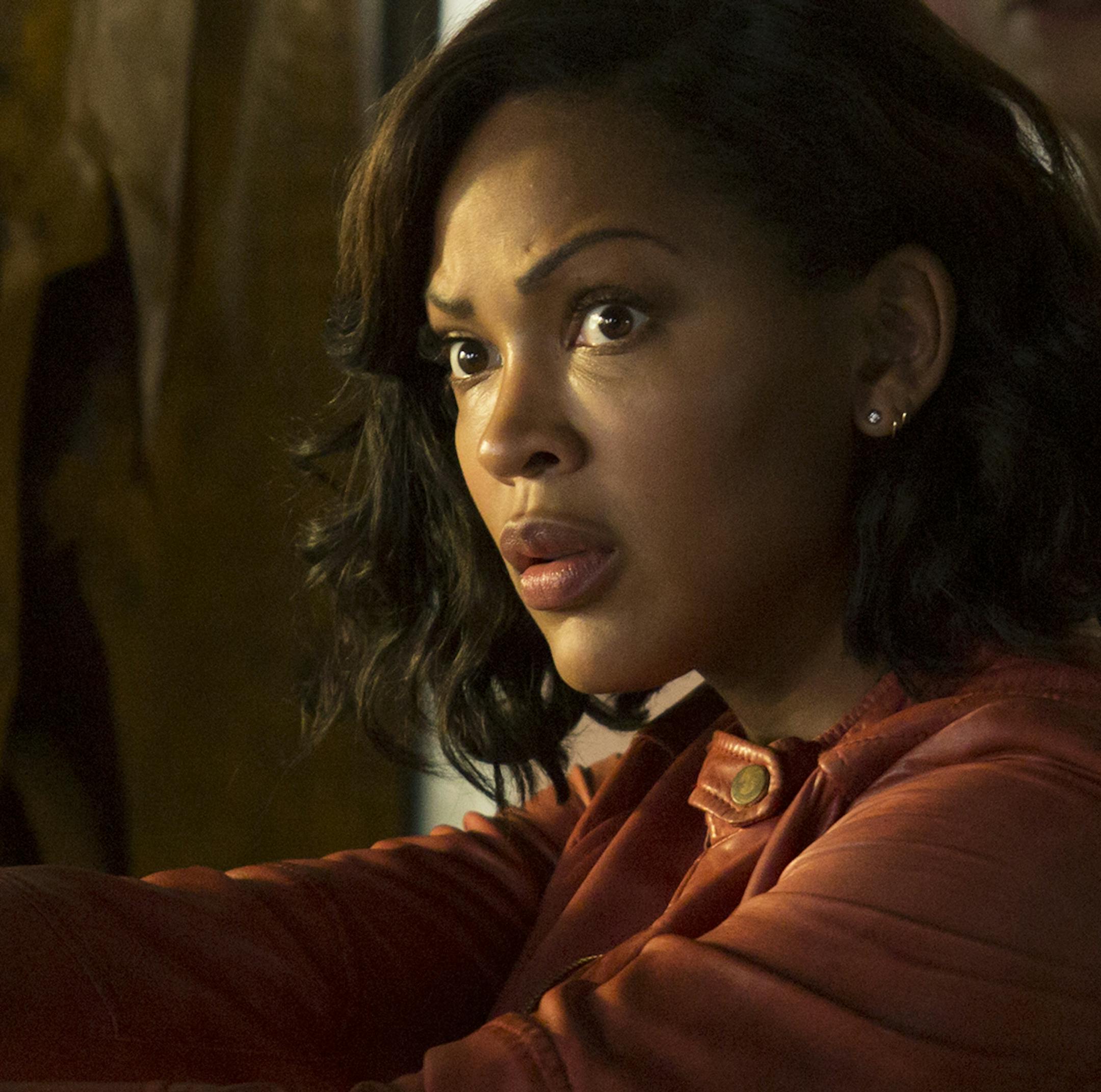 In this image released by Fox, Meagan Good, foreground, and Stark Sands appear in a scene from "Minority Report," premiering Monday, Sept. 21 at 9:00 EDT on Fox. (Bruce MacCauley/Fox via AP)