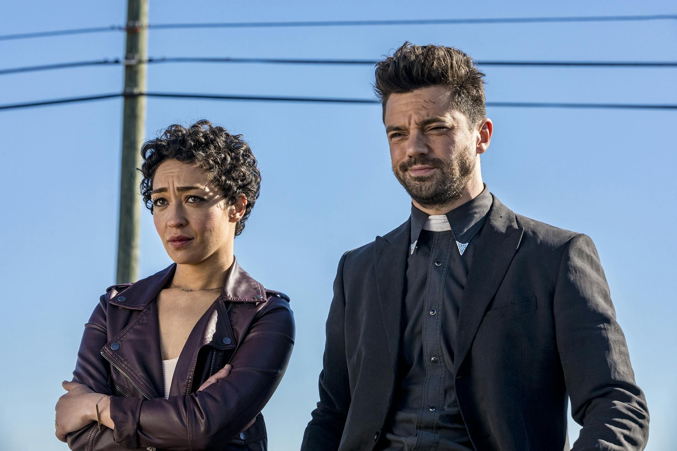 Ruth Negga and Dominic Cooper in "Preacher." ( Season 2, Episode 1) - Photo Credit: Skip Bolen/AMC ORG XMIT: PREACH_201-20170130-SB_0239.CR2