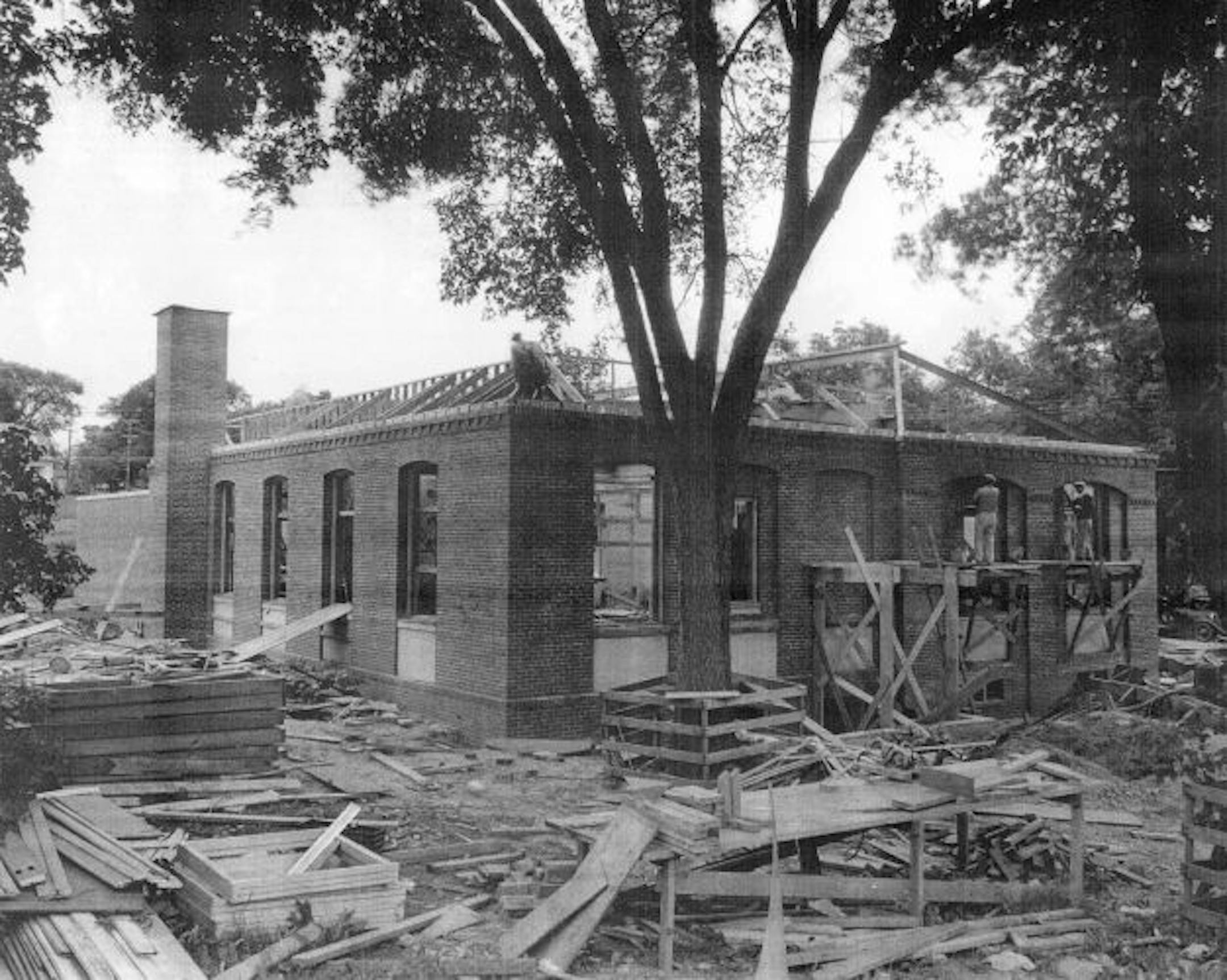Wayzata's Post Office while it was under construction in 1941.