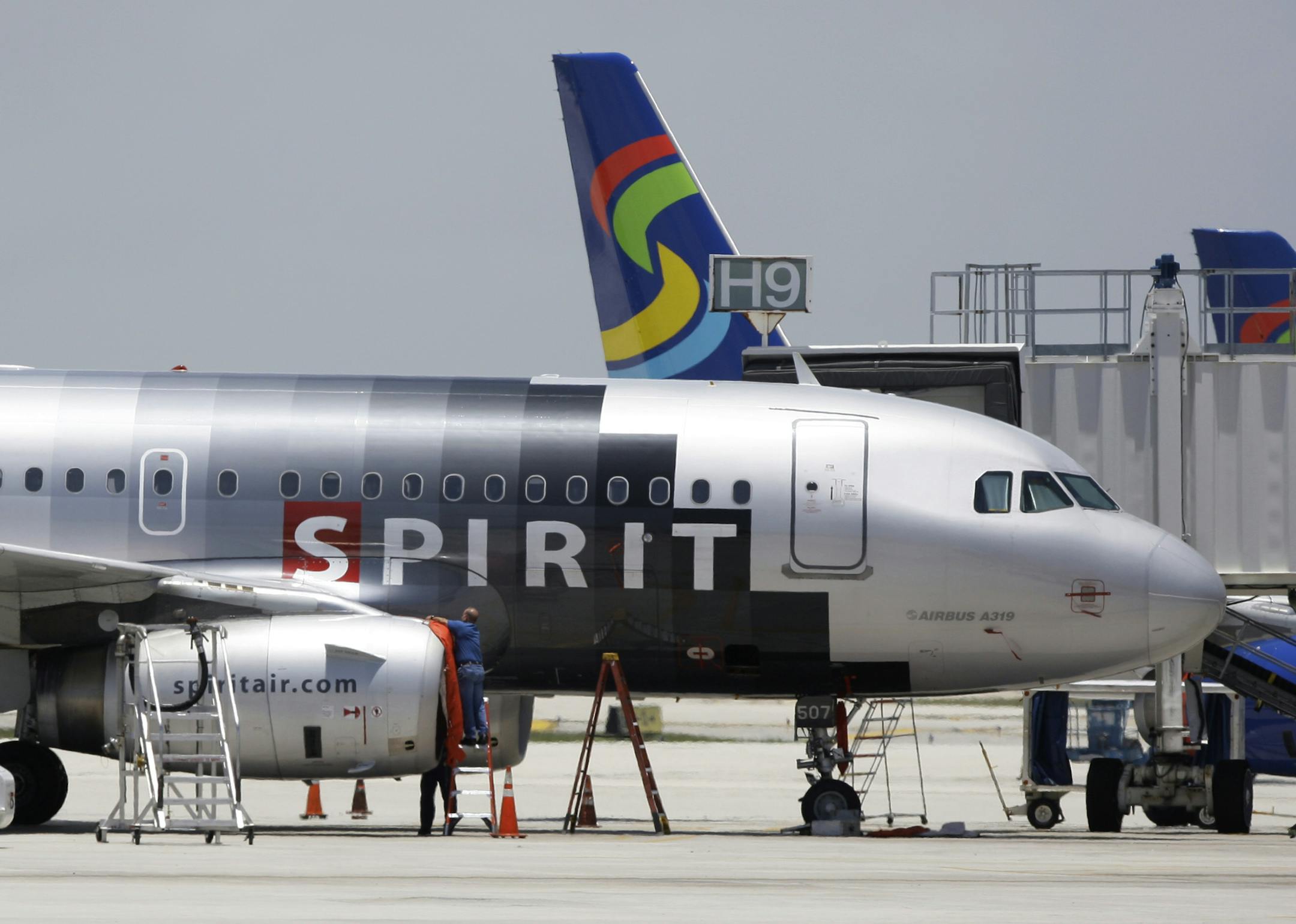 A Spirit Airlines plane.