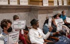 Advocates for changes in Minneapolis rent policies attended a Minneapolis City Council meeting in 2022. Most recently, a city staff report recommended