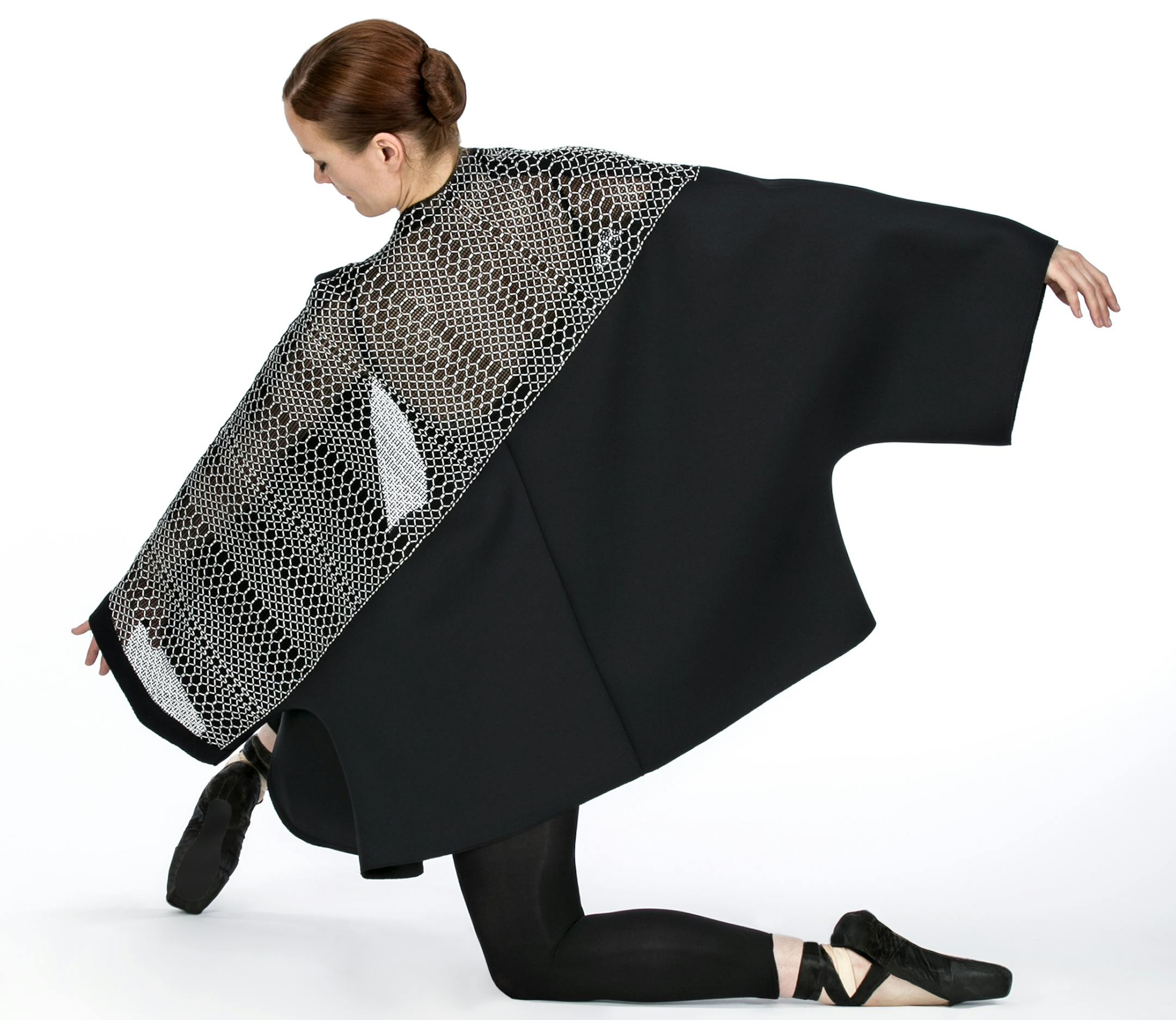 Neoprene jacket with Japanese inset by Susan Bradley, Credit Paul Weber