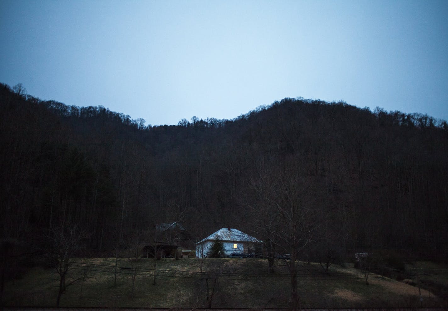 A house on a hill in Grundy in Virginia's Appalachian coal country. New York Times